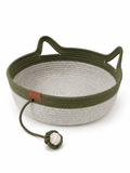 🐱 Handwoven Rope Cat Basket – Brown