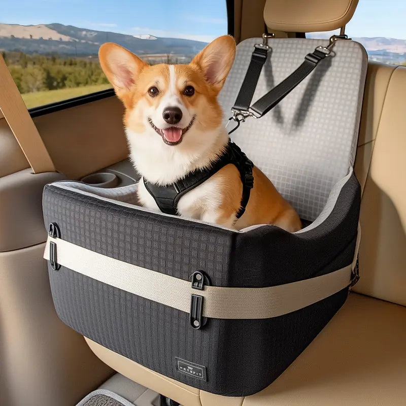 🐕   Dog Car Seat – 5"&6"Memory Foam Booster for Small &Medium Dogs