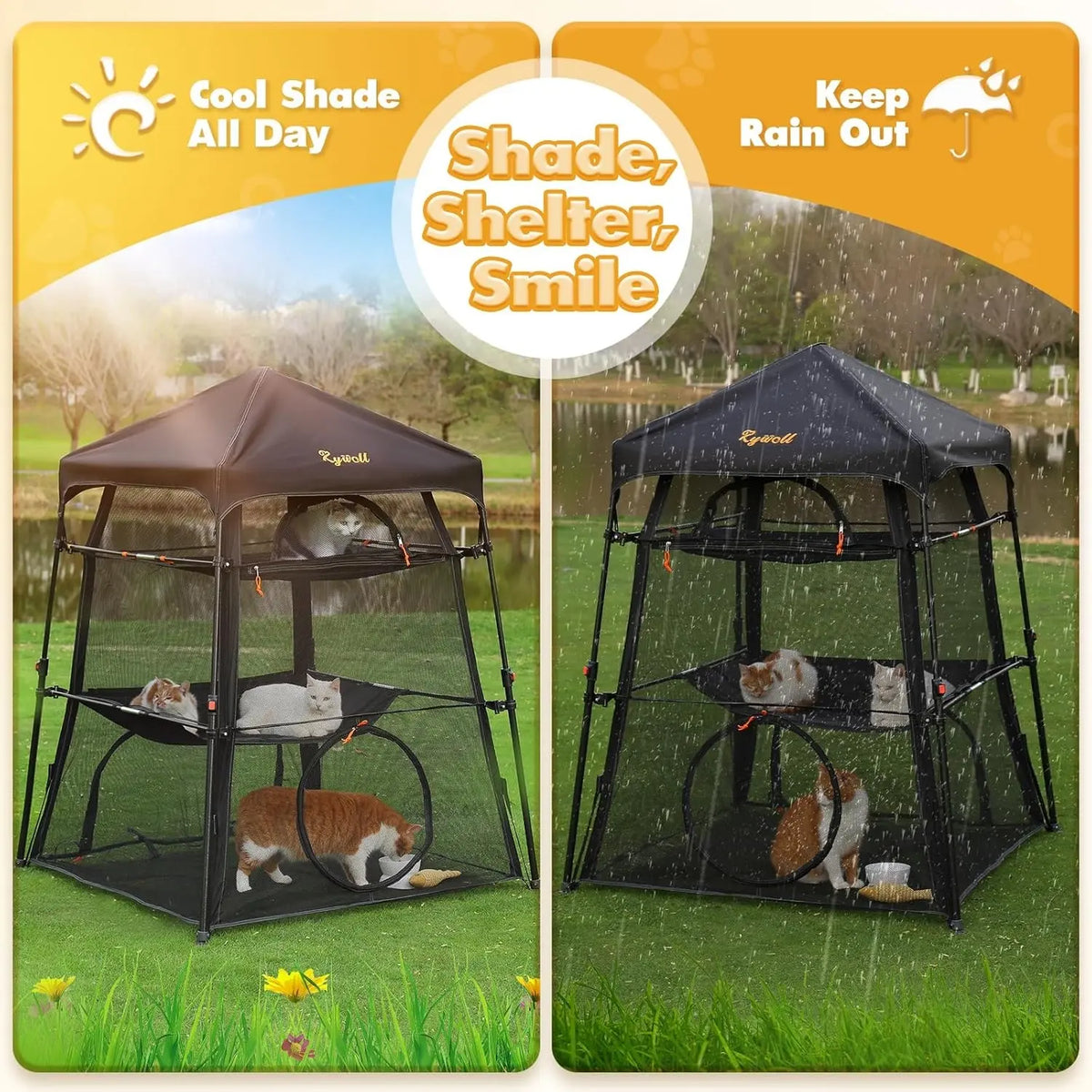😺 3-Tier Catio – Extra Large Outdoor Cat Enclosure