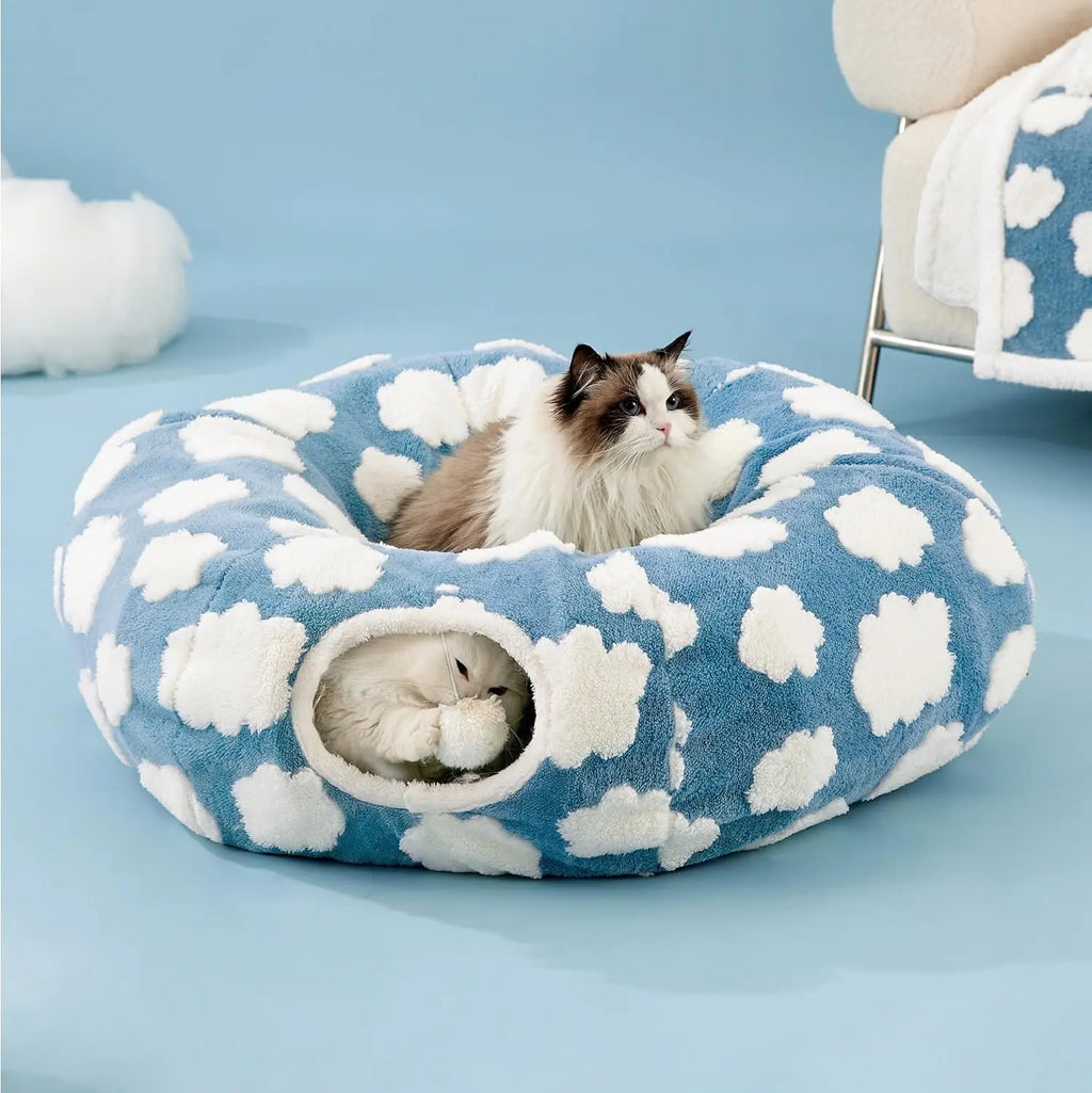 🐱Cat Tunnel Bed – 2-in-1 Play &Nap Solution