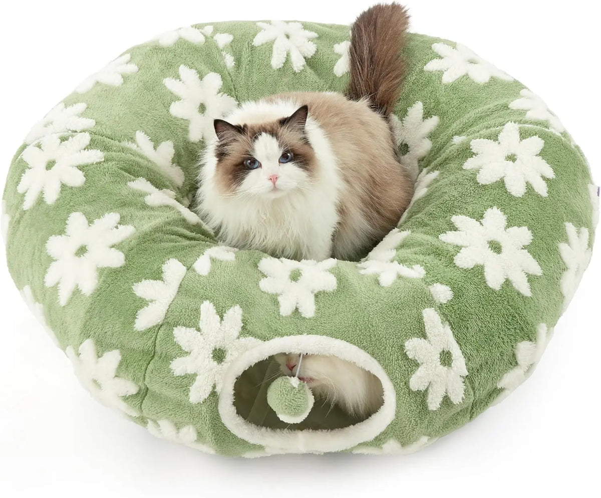 🐱Cat Tunnel Bed – 2-in-1 Play &Nap Solution