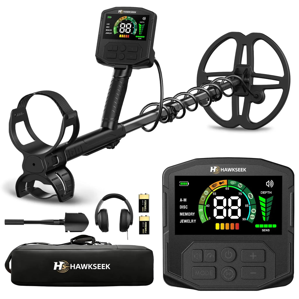 🔍 Professional Metal Detector – 10"&12"&13" Waterproof Coil, Color LCD